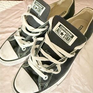 Converse All Star Kids Black Canvas Low-Top Sneakers